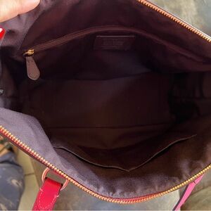 Coach Pink Leather Shoulder Tote